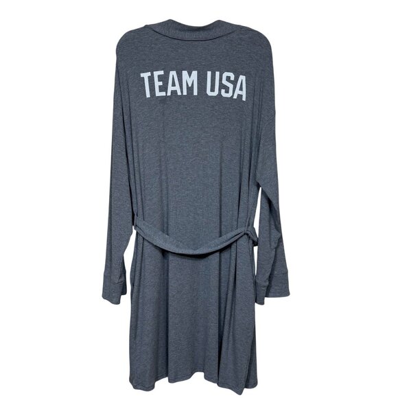 SKIMS Soft Lounge Robe Team USA Heather Gray XL - Picture 4 of 12